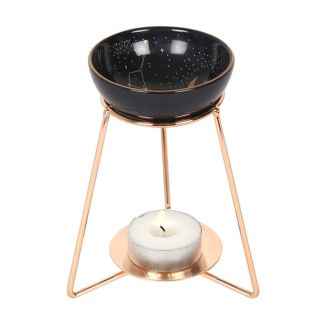 Purple Star Sign Oil Burner On Metal Base - 10.5cm