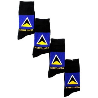 Rasta Design Socks - St. Lucia Flag