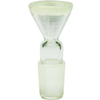 Wholesale Stained Glass Cone 19mm Bowl Pipe - Clear (6 cm)