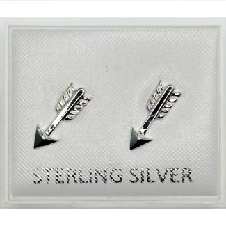 Sterling Silver Arrow Design Studs - 12mm