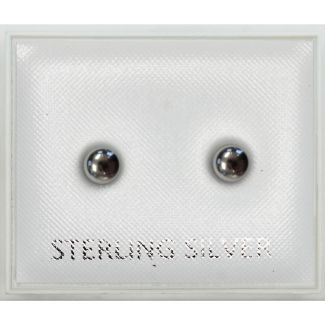 Sterling Silver Ball Shape Studs 3mm
