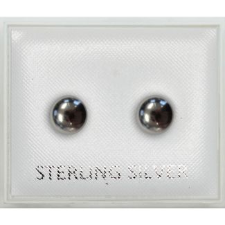 Sterling Silver Ball Shape Studs (6mm)