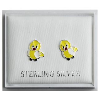 Wholesale Sterling Silver Chick Design Earrings 