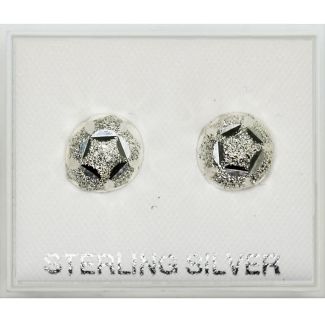 Sterling Silver Dome Earrings  (8mm)