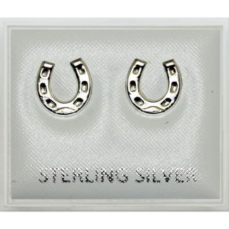 Sterling Silver Horseshoe Studs - (5mm) 