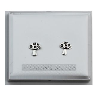 Sterling Silver Mushroom Design Stud 