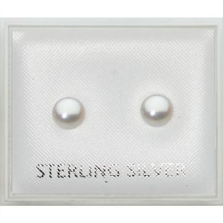 Sterling Silver Pearl Ball Shape Studs (5mm)