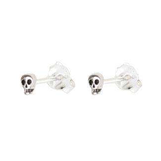 Sterling Silver Teeny Skull Studs 5mm
