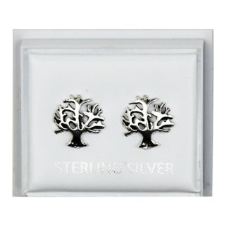 Sterling Silver Tree Of Life Design Stud 