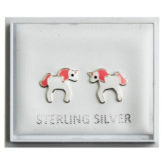 Wholesale Sterling Silver Unicorn Design Earrings 