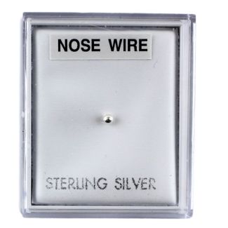 Sterling Ball Design Nose Wire - 1mm