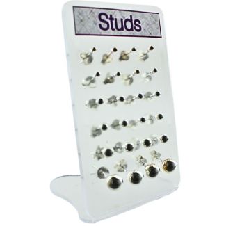 Sterling Silver Ball Shape Ear Stud Earrings – Assorted Sizes