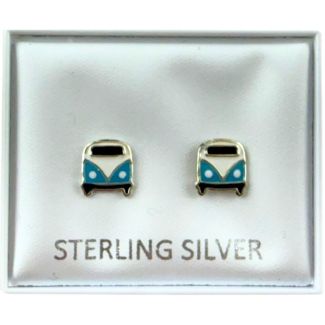 Sterling Silver Caravan Design Ear Studs (6mm)