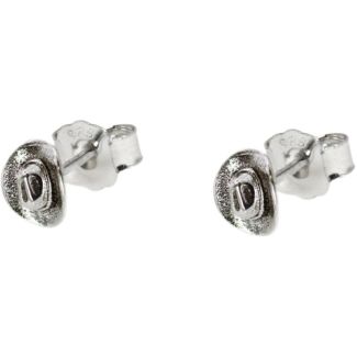 Sterling Silver Cowboy Hat Ear Studs (7mm)