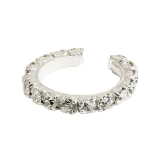 Sterling Silver Crystal Whisper Ear Cuff