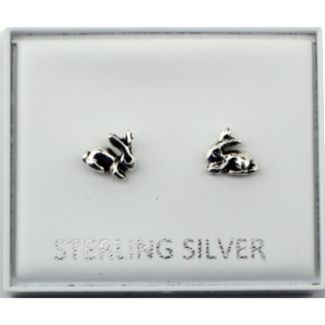 Sterling Silver Cute Bunny Ear Studs 3mm