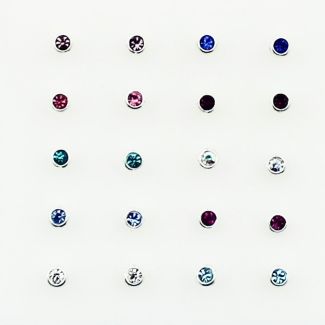 Sterling Silver Enclosed Nose Wires - Assorted Colours (2.5mm)