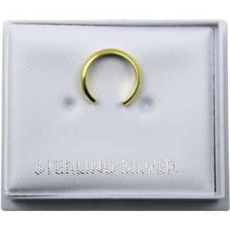 Sterling Silver Gold-Tone Plain Ear Cuff (10mm)