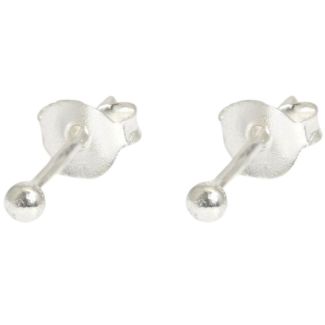 Sterling Silver Plain Ball Ear Studs (2.5mm)