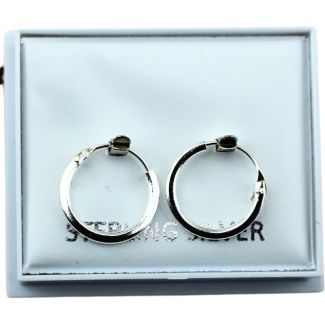 Sterling Silver Hoop Earrings – (10mm)