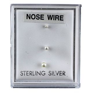 Sterling Silver Pearl Design Trio Nose Pins - Assorted