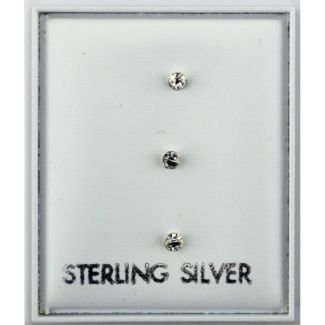 Wholesale Sterling Silver Round Nose Pins - Clear (1mm)