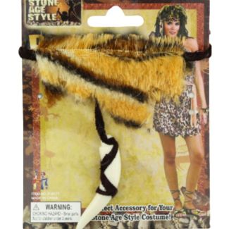 Tiger Print Bracelet with Fake Tooth