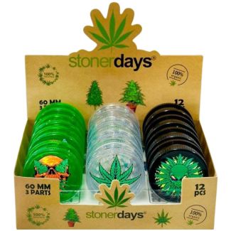 Stoner Days 3 Parts Plastic Handmuller  -  Assorted (6x2.5cm)