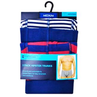 Men's Striped Hipster Trunks (Pack of 3) - Assorted Sizes