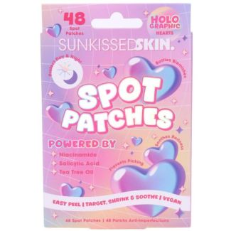 Sunkissed Skin Holo Graphic Hearts Spot Patches - 48 Patches
