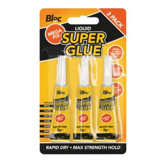 Bloc 3pcs Super Glue - Rapid Dry - 3g
