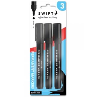 Swift 3pcs Black Permanent Markers