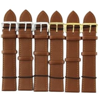 Tan Extra Long Leather Watch Straps - 22mm