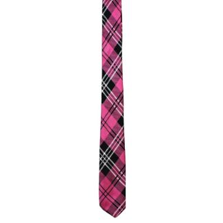 Tartan Print Ties - Fuchsia