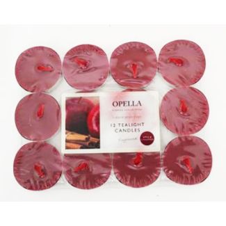 Opella Tealight Candles-Apple & Cinnamon (Pack of 12)