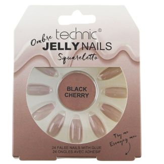 Technic Ombre Jelly Nails Squareletto - Black Cherry 