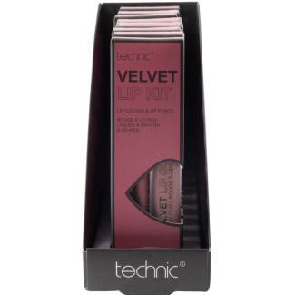 Technic Velvet  Lip Kit - Cinder Rose (Lip Colour & Lip Pencil)