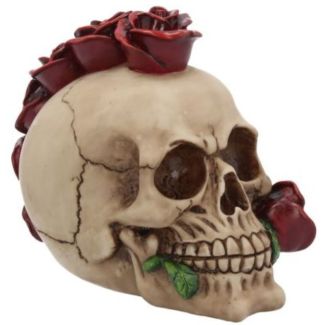 Rose From Beyond Skull Figurine- 16cm