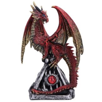 The Fierce Flame Dragon Sentinel Guardians Gaze  Figurine (16.5cm)