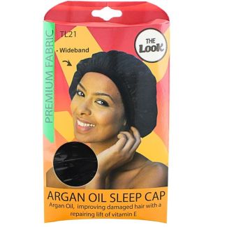 The Look Argan Oil Sleep Cap - Black
