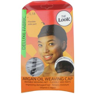 The Look Invisible Weaving Net Flexible Side Part Cap with Argan Oil - Black