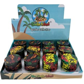 The SMK Island 4-Part Metal Handmuller Rasta Leaf Design - Assorted (5x3.5cm)