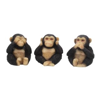 Three Wise Chimps Figurine - 8cm  