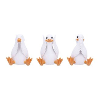 Three Wise Goofy Geese Figurines 8.5cm 