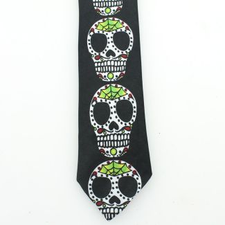 Tie With Skull Face Design