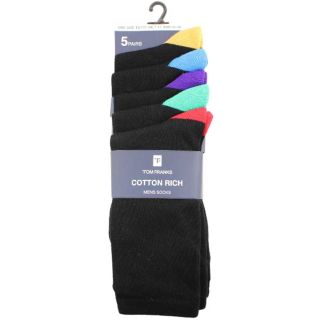 Men's Plain Socks Coloured Toes & Heel Assorted (Size 7-11 )