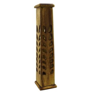 Sheesham Wood Ashcatcher Incense Sticks Tower Burner 
