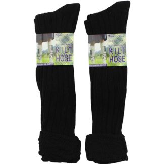 Traditional Scottish Highlands Hose Socks for Men(1  Pack) -Black