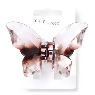 Transparent Butterfly Shaped Hair Clamps - Assorted - 4cm
