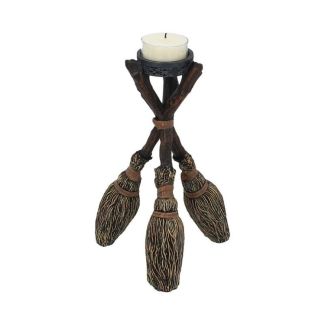 Triple Broomstick Witchcraft Tealight Holder - 20.5cm